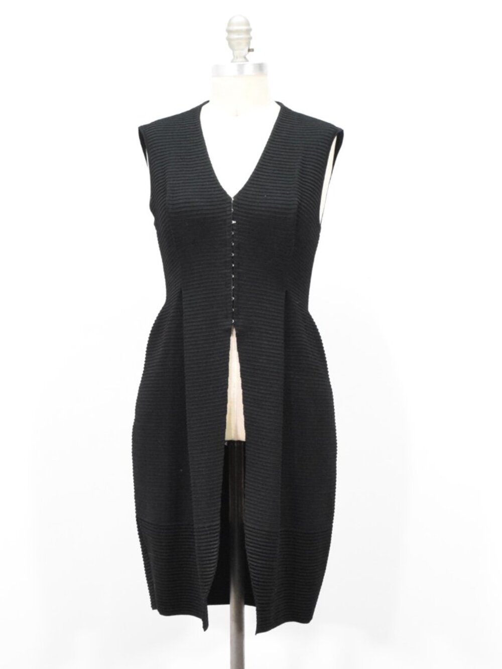 Donna Karan Collection Ribbed Knit Longline Vest